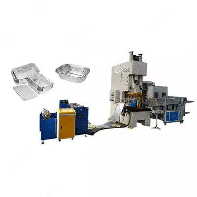 To’liq avtomatik aluminiy folgali konteyner idishlar ishlab chiqarish uskunasi -